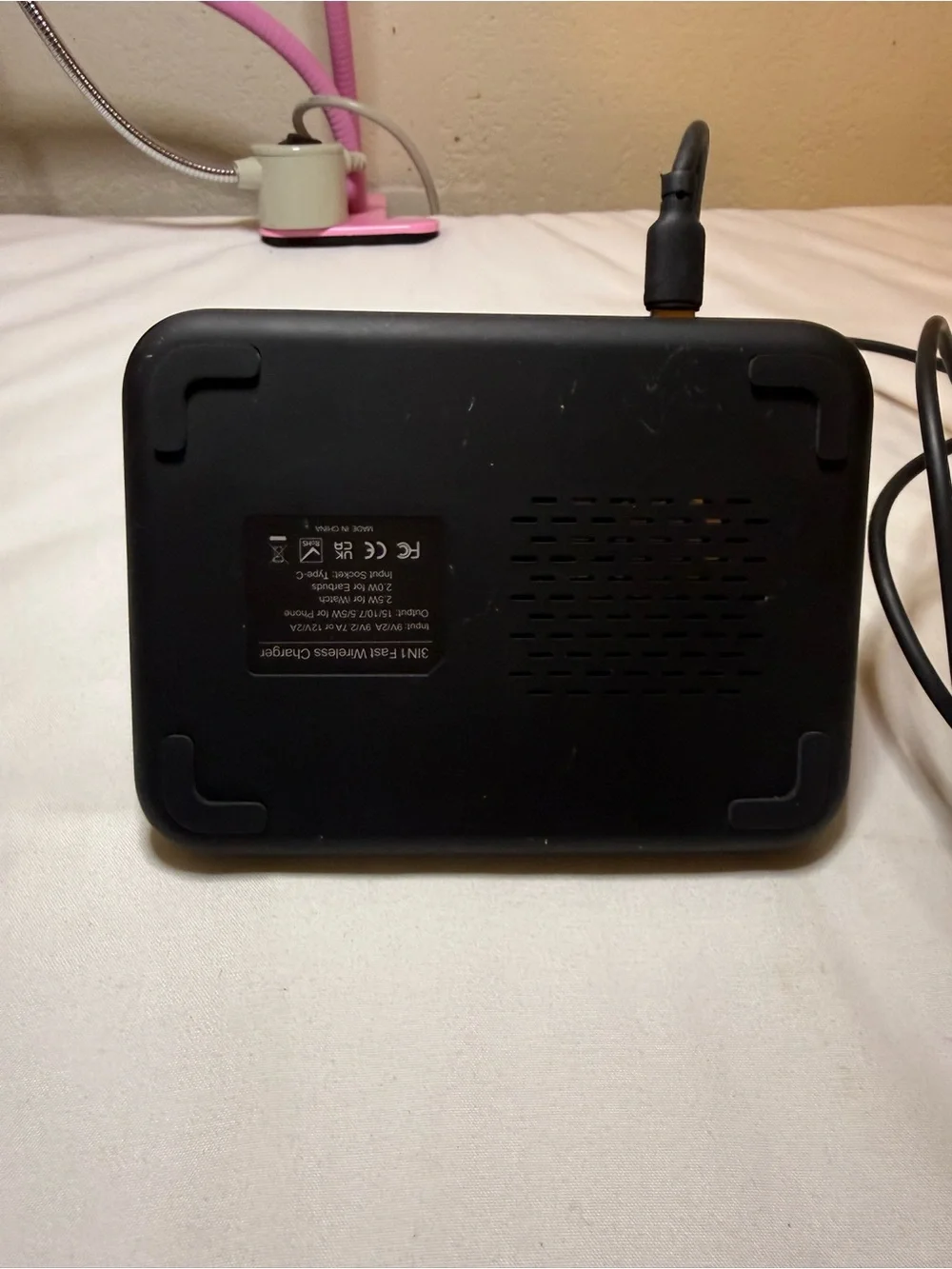 Black 3-in-1 Wireless Charging Stand